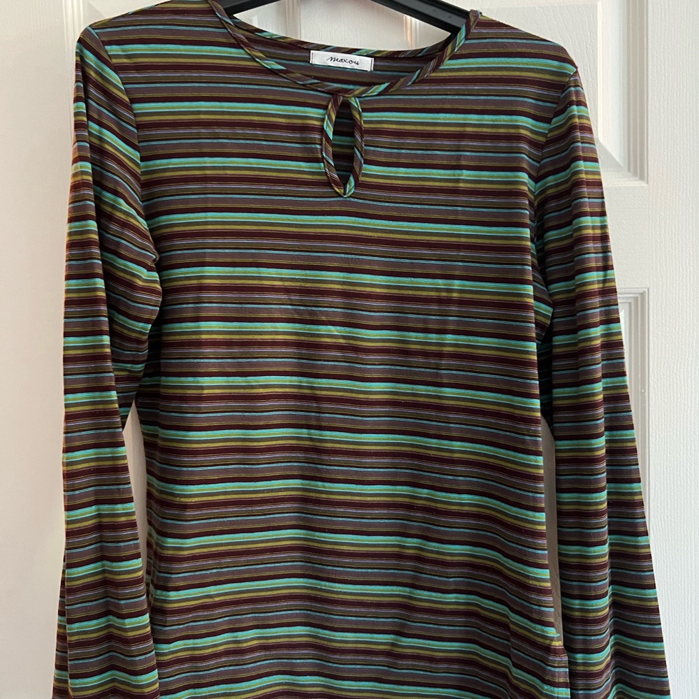 Vintage 90’s Maxou Striped Long Sleeve Tunic Top from Anthropologie